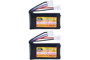 YUNIQUE GREEN-CLEAN-POWER - Zestaw 2 Baterii LiPo 7.4V 600mAh 35C 2S ze Złączem Molex - Kompatybilne z FMS FCX24 RC Samochód, Ciężarówka i Elektryczne Pojazdy Wspinaczkowe