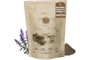 MySuperfoods Organic Chia Seeds 1kg, Natural Source of Omega-3 & Protein