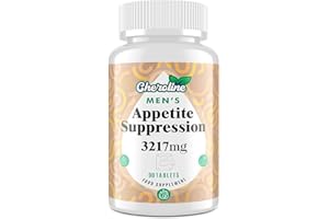 CHEROLINE Appetite Suppressant & Fat Burner for Men – High-Dose 3217mg Natural Formula with Glucomannan & Green Tea – Fast-Acting Energy Booster – Controls Cravings – Keto Friendly – 90 Tablets