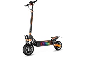 CHEEVALRY JAYSIMXIN Puissante Trottinette Électrique Adulte Scooter,10 Pouces Trottinette électrique Tout Terrain, App Intelligent, Batterie au Lithium 52V 36Ah,130 km 4-5 Heures de Charge.