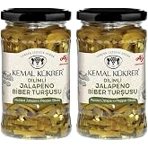 Kemal K&uuml;krer Jalapeno Biber Turşusu Cam Kavanoz 370 cc 2li paket