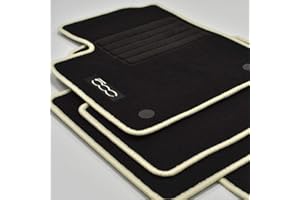 MATTENPROFIS Velours Edition Fußmatten geeignet für FIAT 500 und 500 C Cabrio ab Bj. 2013 Crema