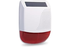 YISEELE Solar Strobe Alarm Light 110db Sound Security Siren Light IP67 Waterproof for Home,Farm,Barn,Villa,Yard(work with YX-700/YX-800 Alarm System)