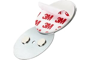 SHD Pastilles adhésives magnétiques pour Mini détecteurs de fumée, adhésif 3M avec Support magnétique pour détecteurs d'incendie, Ø 50mm, Montage Rapide et Facile, sans perçage, ni vis.
