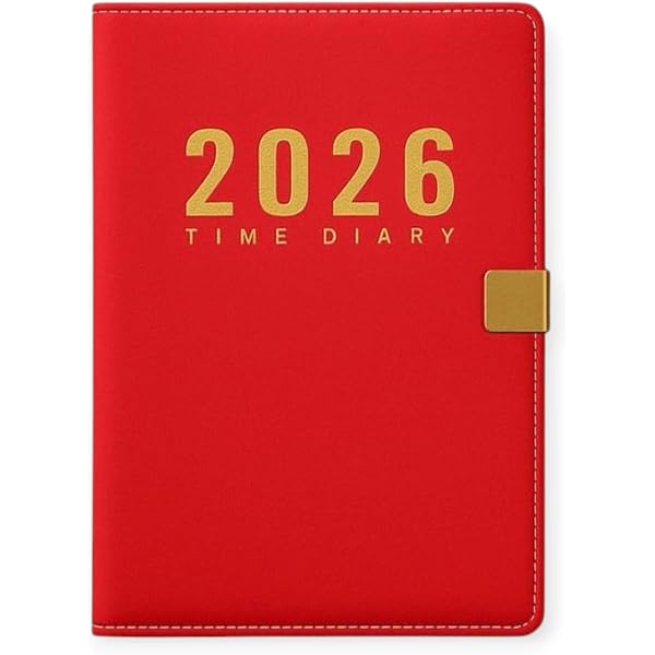 Daily 2026 Diary Planner A5 PU Leather Time Diary Daily Organizer