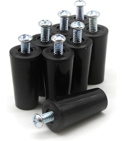 DIWARO® Rolladenstopper | Länge 60 Mm | Farben Beige, Dunkelbraun, Hellbraun, Hellgrau, Schwarz Oder Weiß |mit Schraube | Material Kunststoff | Für Endleiste, Endschiene | Rolladenpanzer (schwarz