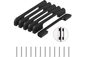 Lxoraziy 6 Pezzi Maniglie Cucina Distanza fori 160 mm, Maniglie per Mobili da Cucina Nero, Maniglia in Lega di Alluminio per Mobili da Cucina Decorazioni