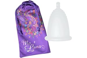 MELUNA Me Luna tazza mestruale Classic, Palla, Trasparente, Taglia L