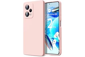 Byvuwiay Funda para Xiaomi Redmi Note 12 Pro 5G, Silicona Líquida Silicona Ultra Protectora Antichoque Case para Xiaomi Redmi Note 12 Pro 5G - Rosa