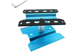 NIYATA Station de travail de voiture RC en aluminium - Bleu - Support à vis à 360° - Pour 1/8 1/10 1/12 1/16 1/18 Traxxas Axial Arrma Redcat Losi