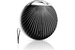 ZHIROAD Smart Tag, Localizador GPS Funciona con Buscar Apple (Sólo iOS), Localizador Bluetooth, Rastreador para Llaves, Cartera, Equipaje, Batería Reemplazable, IP68, Negro (1 Pack)