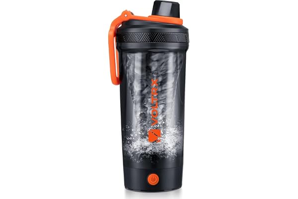 VOLTRX Shaker Bottle, Gallium USB C Rechargeable Electric Protein Shake Mixer, Shaker Cups for Protein Shakes and Meal Replacement Shakes, BPA Free, Made with Tritan, 24oz