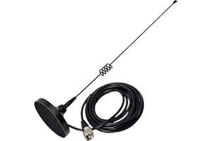 UAYESOK Dual Band Magnetic Mount Mobile Antenna 2m/70cm VHF/UHF Heavy Duty Magnet Base Antenna PL-259 Plug for Car Vehicel SUV Ham Radio Scanner Repeater System