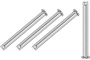 M METERXITY 4-Pack de Pasadores de Horquilla de Orificio Único, M8 x 100mm Pasadores de Horquilla de Cabeza Plana de Acero Inoxidable 304/Camiones/Cortacésped, Pasador de Bisagra de Enlace