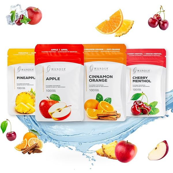 Stuzzicadenti Aromatizzati Wunder - 8 Gusti Rinfrescanti, 100 Pezzi In Latta, Contro L'Alitosi