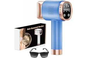 BEAURIS Laser Hair Removal Device Ice-Cooling Painless, IPL Hair Removal Device, Home Laser Hair Remover Machine for Upper Lip, Bikini Line, Body, Salon Quality, Blue