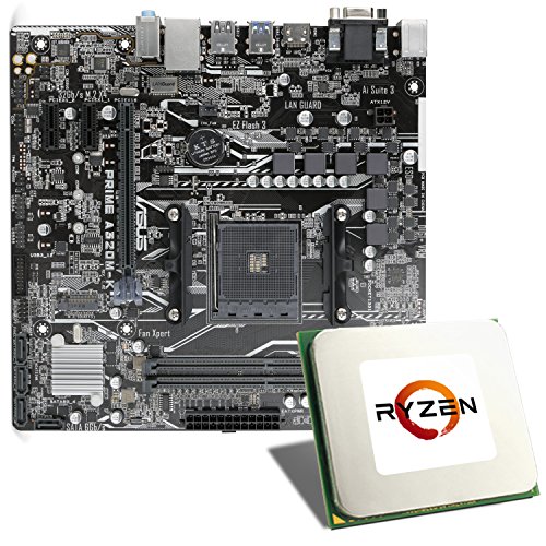 AMD Ryzen 5 1500X / ASUS PRIME A320M-K Mainboard Bundle | CSL PC Aufrüstkit | AMD Ryzen 5 1500X 4x 3500 MHz, GigLAN, 7.1 Sound, USB 3.1 | Aufrüstset | PC Tuning Kit