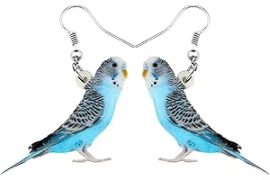 NEWEI Acrylic Elegant Long-tailed Parakeet Parrot Earrings Dangle Drop For Women Girl Sweet Bird Jewelry Charm Gifts
