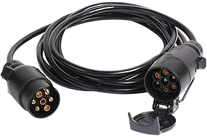 Feuunly 3,5M Rallonge Remorque, Prise 7 Broches Male Femelle Rallonge Cable Remorque 12V,Rallonge Cable Remorque 7 Broches pour Camions Bateaux Voiture RV Tracteur (3,5M Rallonge Remorque)