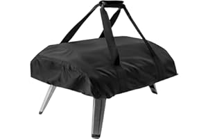 Fenghome Pizzaofen Abdeckung für Ooni Koda 12, Wasserdicht Wetterfeste Pizzaofen Tragetasche Oxford-Stoff Pizzaofen Tragetasche Pizzaofen Zubehör-Schwarz(63x41x16cm)