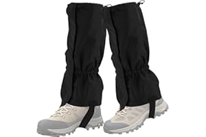 Rierousy Gamaschen wandern Outdoor wasserdicht Einstellbare, Beinschutz Gaiter Skifahren Bergsteigen regenstulpen wandergamaschen für Männer und Frauen