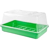 mgc24 Zimmergewächshaus Greenhouse - Anzuchtschale mit Deckel und Belüftung - Grün