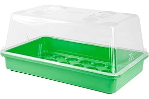 MGC24 indoor Greenhouse Propagator with Lid and Ventilation, Green