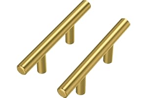 Goldenwarm Möbelhandtag, 5 stycken, skåphandtag, guld, dörrhandtag, guld, handtag för köksskåp, LS201GD64, kökshandtag, 64 mm
