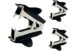 EPITOME FLOWER 3 x Stapler Extractor, Staple Remover, Safety Lock with Steel Jaw, Wide Finger Grip for School Office Home