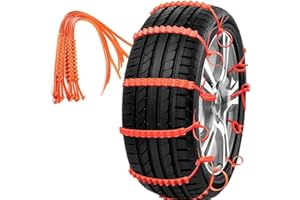 Voarge 10 catene da neve per auto, universali, riutilizzabili, per guida invernale su strade fangose, adatte per auto, SUV, pickup, camion