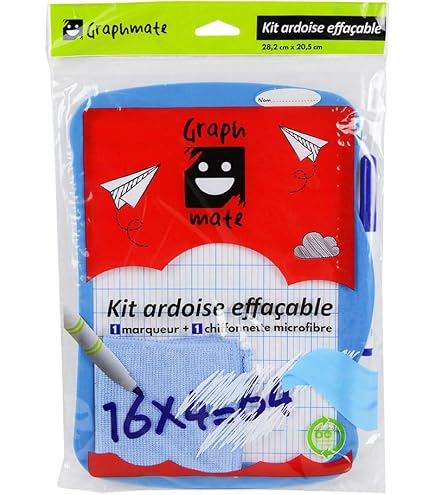 Chiffonnette Microfibre Bleue 20x20 Cm - Pour Ardoise Et Tableau Blanc, Pratique Pour Les écoliers