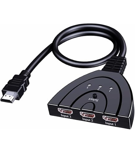 Commutateur HDMI 3 Ports - 4K, 3 Entrées 1 Sortie, Plug & Play, Pour TV, PC, Console, Projecteur, Android Box