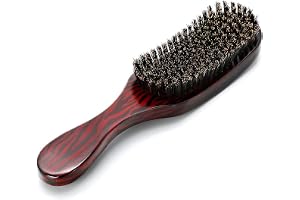 Wave Brush Delikat Handtag Design Med Boar Bristle, Brun Mane Armering