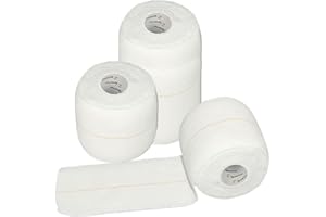 PhysioRoom Elite Elastic Bandage Sports Tape | Supports Sport Muscle, Joint Sprains & Injuries, Holds Dressings in Place, Shin Pad Strapping | Use on Finger, Ankle, Knee, Elbow, Shoulder Support Tape