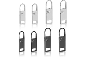 TYBYBB Tiretti per Cerniere Lampo 8 Pezzi Linguette in Metallo per Riparazione Zip, Cursori per Cerniere Lampo per Riparazione Zip, Sostituzione Della Cerniera per Vestiti Bagagli Valigia Zaino