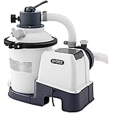 Intex 26642 – Sandfilterpumpe Krystal Clear mit RCD, Wasserdurchfluss 3500 l/h, Systemdurchfluss 2000 l/h, Kunststoff, Weiß