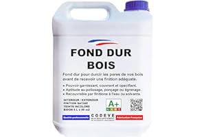 CODÈVE BOIS Fond Dur Bois - Codeve Bois - 5 L - Intérieur/extérieur - Pour Durcir Les Pores De Vos Bois Avant De Recevoir Une Finition Adéquate.