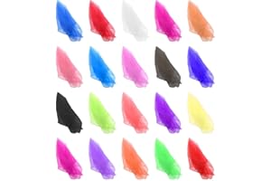 FOGAWA 20pcs Seidentücher Chiffontücher Bunt Jongliertücher Kinder Square Dance Tanztücher Tanz Tücher Gymnastiktücher Jonglieren Schals für Kinder Kindergarten Damen Baby 24 x 24 Zoll 19 Farbe