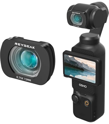 SmallRig Obiettivo Grandangolare 0.72x Per DJI Osmo Pocket 3 | Montaggio Magnetico, Angolo 112°, Design Compatto
