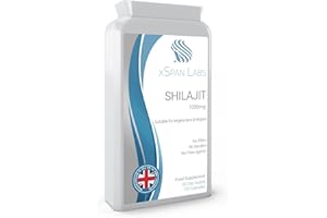 XSPAN LABS Shilajit 1000mg – enriched with Natural Fulvic Acid - sourced from 100% Pure Extract; Free from additives, Binders, and Flow Agents – Produced and Examined in The United Kingdom