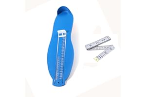 ZIRANEE Pedimetre Enfants et Adultes,Mesure Pied Pointure Chaussure Mesurer Tailles de Mesure avec Ruban à Mesurer Pieds Tailles Britanniques 2-12/ EU 18-47 pour Jauge de Chaussure Britannique Azul
