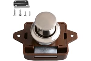 OBQCARE Kein Schlüssel Erforderlich für Caravan Van Yacht Wohnmobil Türschrank Schrank - Push Lock Push Button Lock Catch