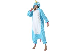 ULEEMARK Animaux de Pyjama Cosplay Halloween Onesies Deguisement Carnaval Costumes Grenouillères Combinaisons de Nuit