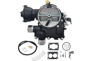 Trucktok 3310-807764A1 Marine Carburetor Replacement for Rochester Mercruiser 2 Barrel Carb V6 4.3L 2CYL Engine with Electric Choke Black…