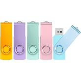 USB Flash Drive 16GB 5 Pack, ABLAZE USB 2.0 16GB 5 Pieces, Flash Drive | for PC, Desktop, Notebook, Auto (5 Colors)