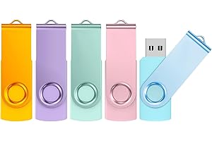 Pendrive USB 16GB 5 Pack, ABLAZE Memoria USB 2.0 16GB 5 Piezas, Flash Drive para PC, Desktop, Portátil, Auto (5 Colors)