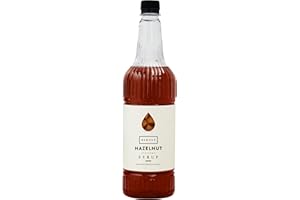 Simply Hazelnut Syrup, Vegan & Nut Free Flavoured Syrup for Coffee, Cocktails & Baking (1 Litre)