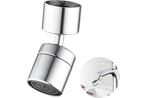 CXXTKCXXLC Aérateur de Robinet 360° Pivotant Extenseur de Robinet, Embout Robinet Cuisine, Economiseur d'eau pour Robinets avec Buse à Filetage Externe M22 ou Fil Interne M24