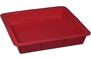 Crealys 513014 Moule Carré Silicone Rouge