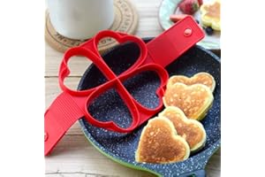 WAITLOVER Non-stick Pan Fry Egg Pancake Maker Silicone Ring Round Baking Egg Ring Heart Kitchen Shape Square Mould Mold Omelet Cooker R4K7